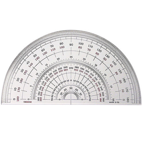 半円分度器 S-30 (直径30cm) デザイン文具 事務用品 製図 製図用品