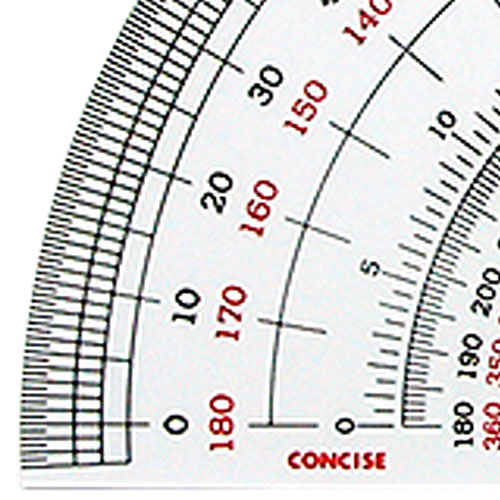 半円分度器 S 15 直径15cm デザイン文具 事務用品 製図 製図用品 計算尺 コンサイスストア