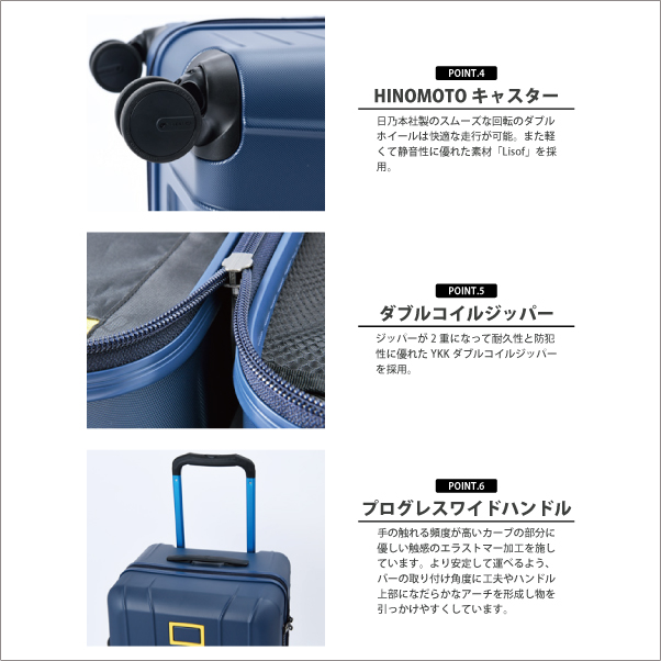 送料無料】ナショナルジオグラフィック ジッパー キャリー 37L 機内持込サイズ NAG-0800-48 TSAロック スーツケース  ハード(NATIONAL GEOGRAPHIC バッグ 海外旅行 ケース スーツ 海外 ブランド 旅行用 HINOMOTO ) 旅行用品  コンサイスストア